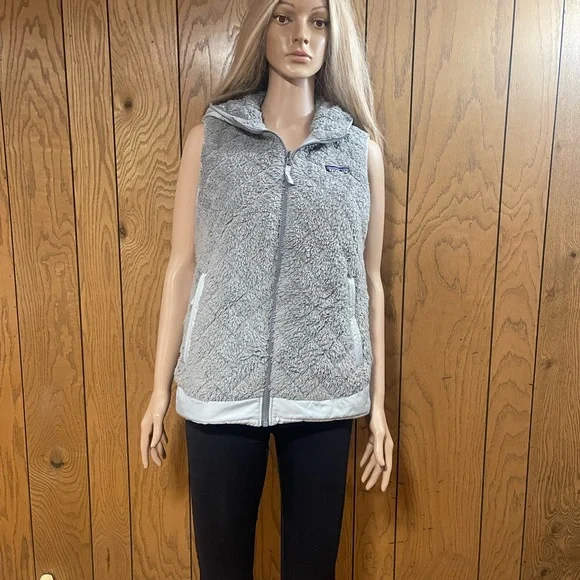 Patagonia" Vest Los Gatos -Hooded-Reversible-Gray - Picture 3 of 16